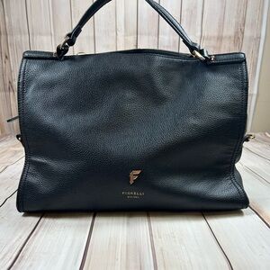 Giorgio Fiorelli Black Handbag with Elegant Gold Hardware